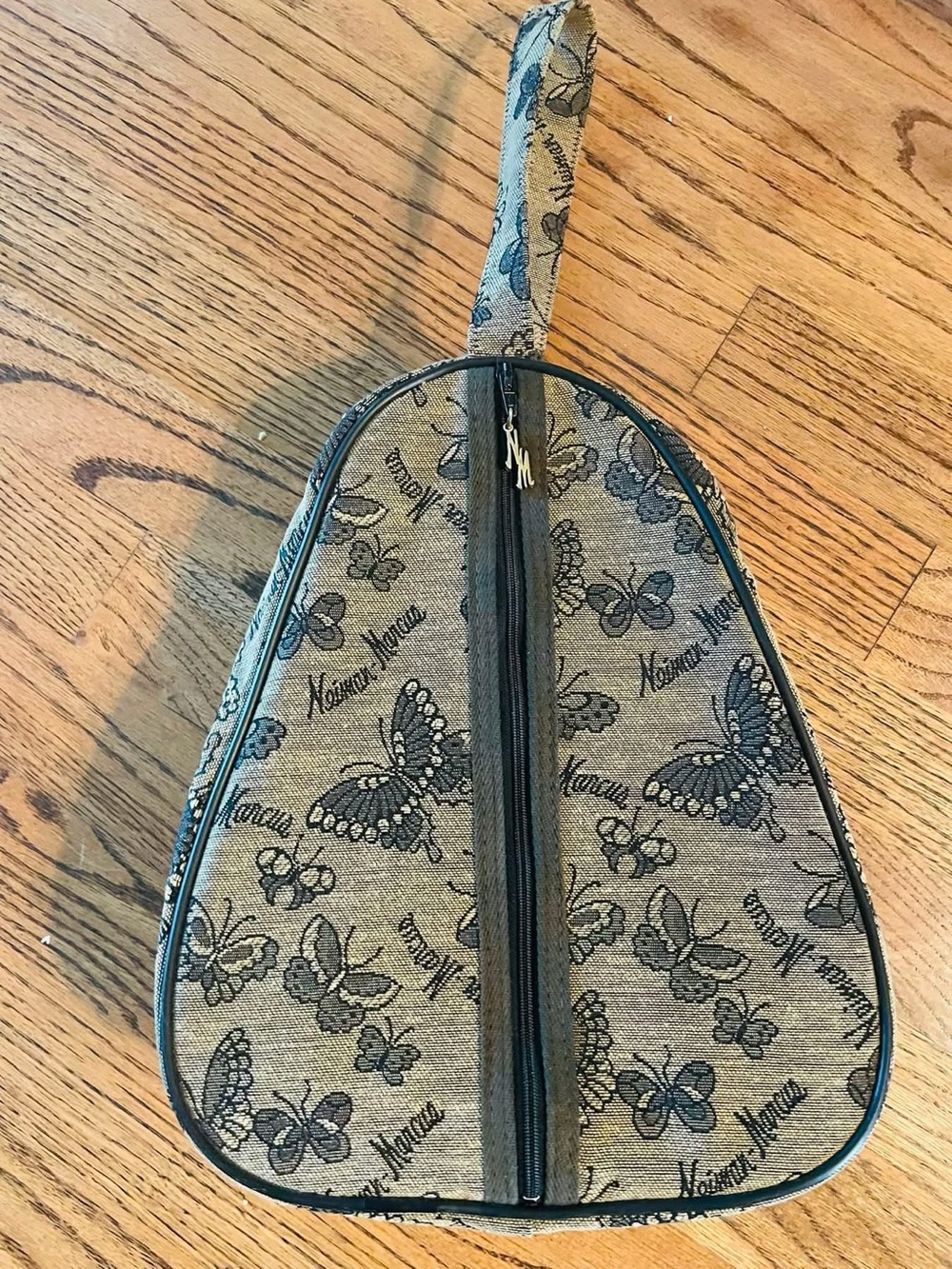 Neiman-Marcus Jacquard vintage Butterfly  shoe Bag